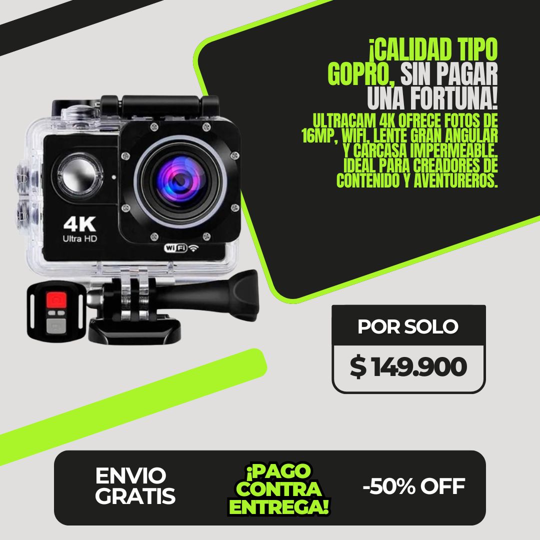 UltraCam 4K | Captura tus Aventuras en Alta Definición